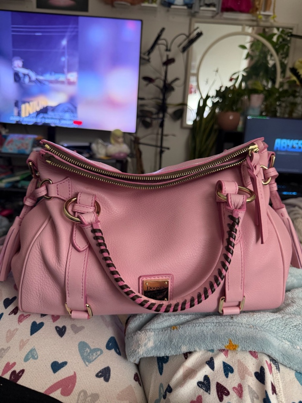Dooney & Bourke rose samba satchel